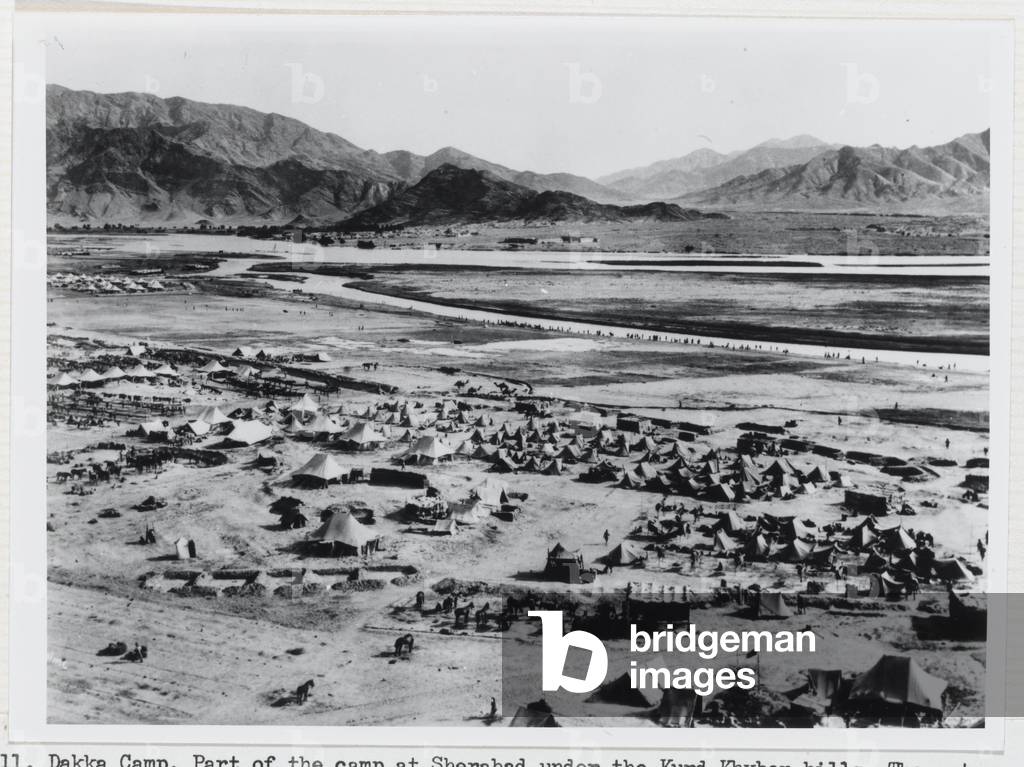 The camp at Dakka, 1919 circa (b/w photo)