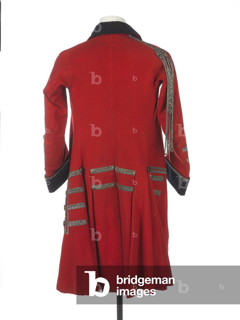 Coat worn by Colonel John Baker Holroyde, 1st Earl of Sheffield, 21st Light Dragoons (Royal Forresters), 1762 circa (fabric)