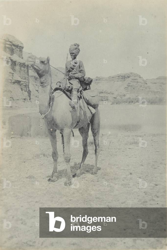 Camel Sowar, The Tyli Reconnaissance, 1916 (b/w photo)