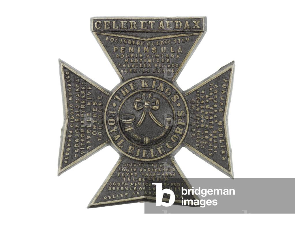Busby badge, c.1914 (metal)