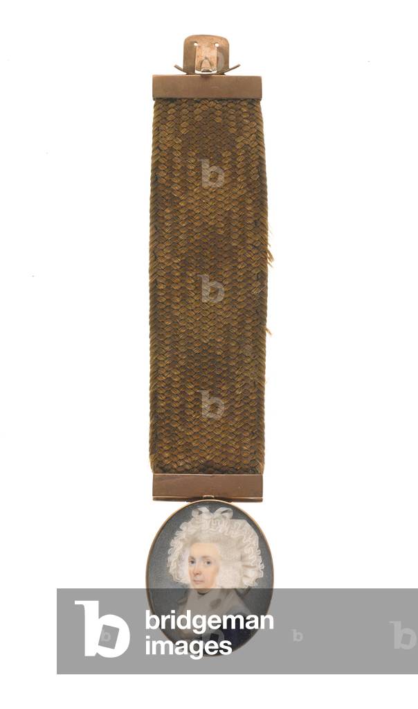 Portrait of a woman, thought to be of Susannah Eveleigh, wife of William Eveleigh, 1785 circa (miniature on ivory)
