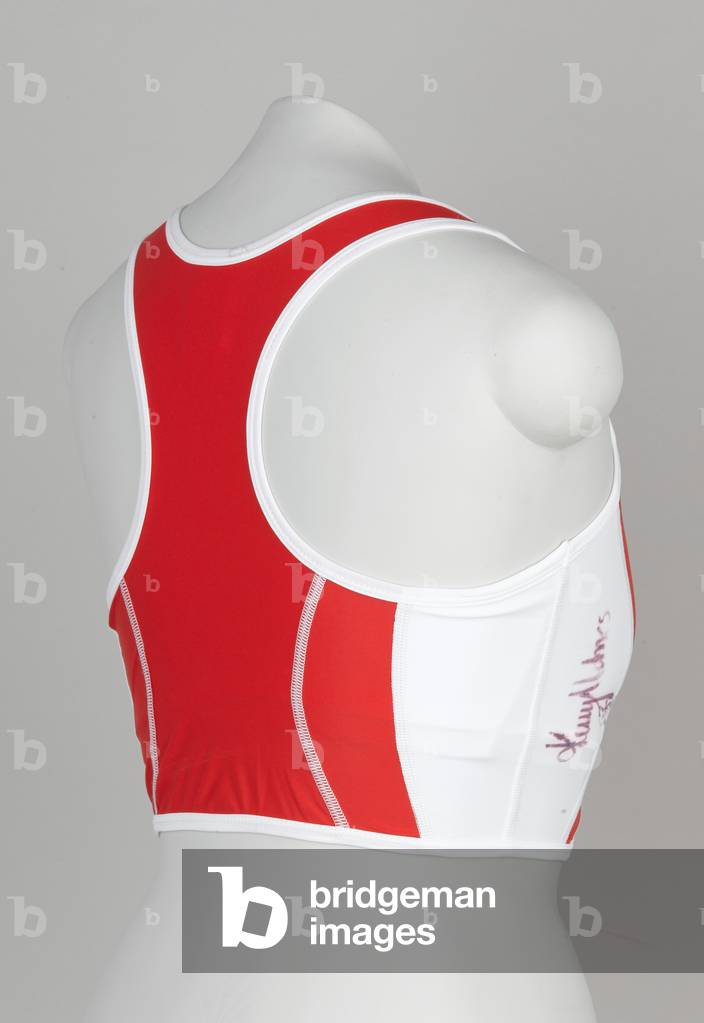 Physical training shirt, Kelly Holmes, England Commonwealth Games Team, 1998 (fabric)