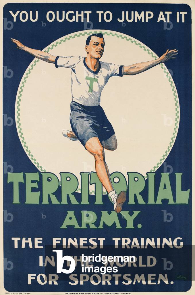 Territorial Army - You ought to jump at it, c.1919-20 (colour litho)