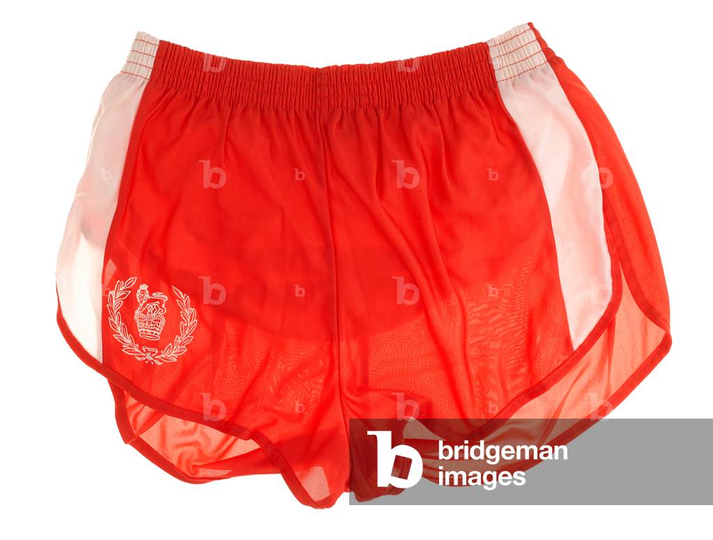 Army physical training shorts of Kriss Akabusi, 1993 season (fabric)