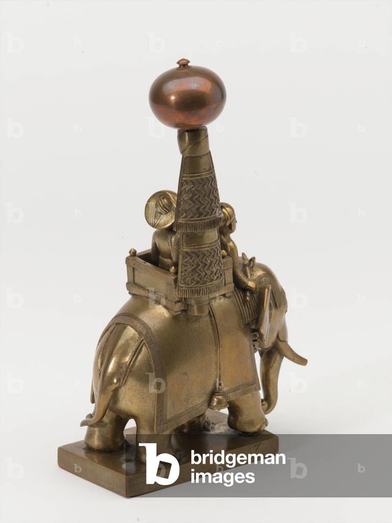 Bronze figurine of a Maharajah and mahout on an elephant, 1795 circa (bronze)