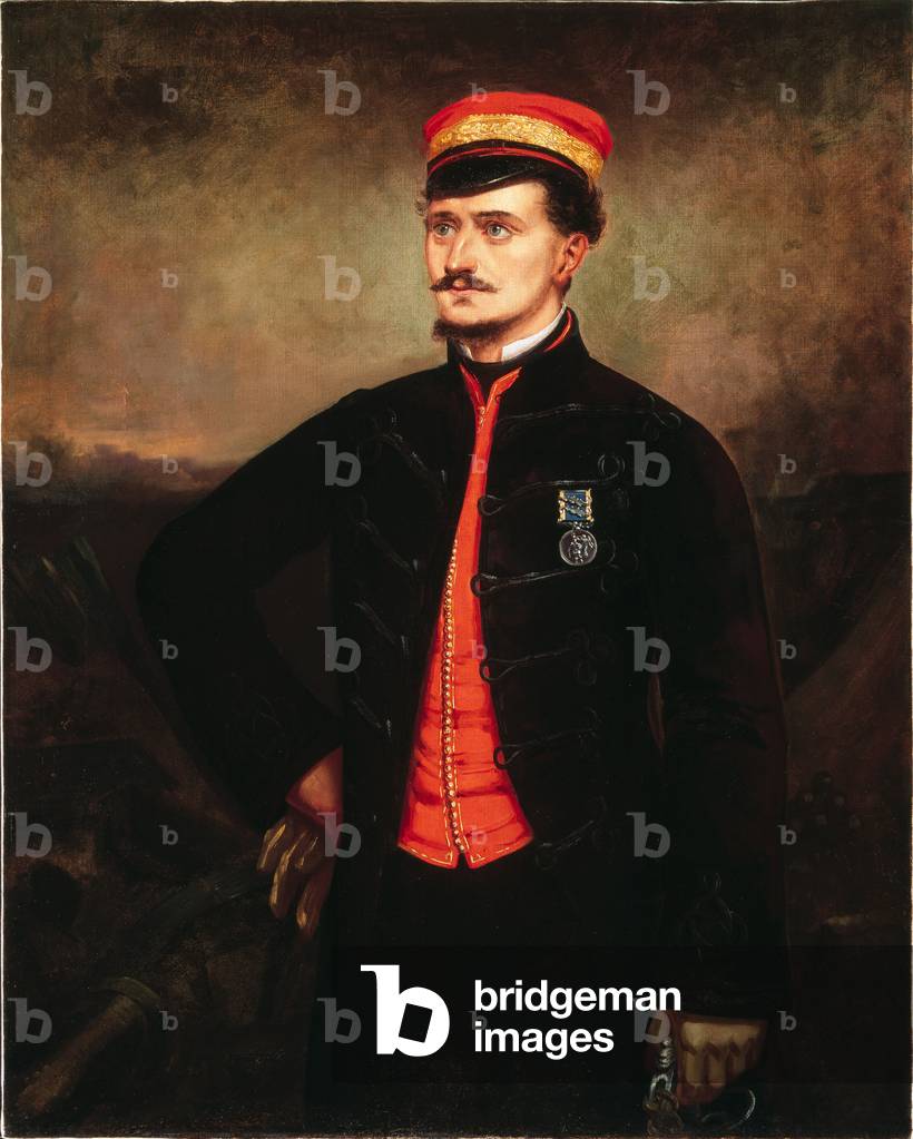 Lieutenant Thomas Murphy in the undress uniform of the Turkish Contingent, Crimea, 1857 (oil on canvas)