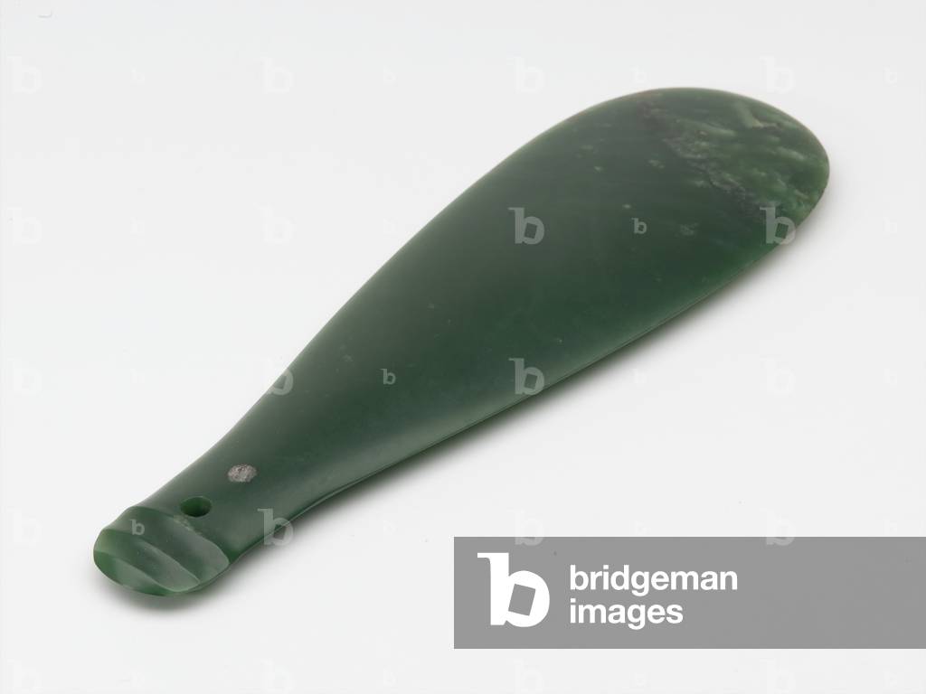 Maori mere presented to Field Marshal Lord Roberts by Chief M. H. Tuta Nihoniho, January 1901 (nephrite jade)