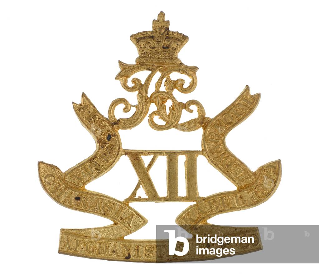 Belt or pouch ornament, 12th Regiment of Bengal Cavalry, 1882-1901 (gilt)