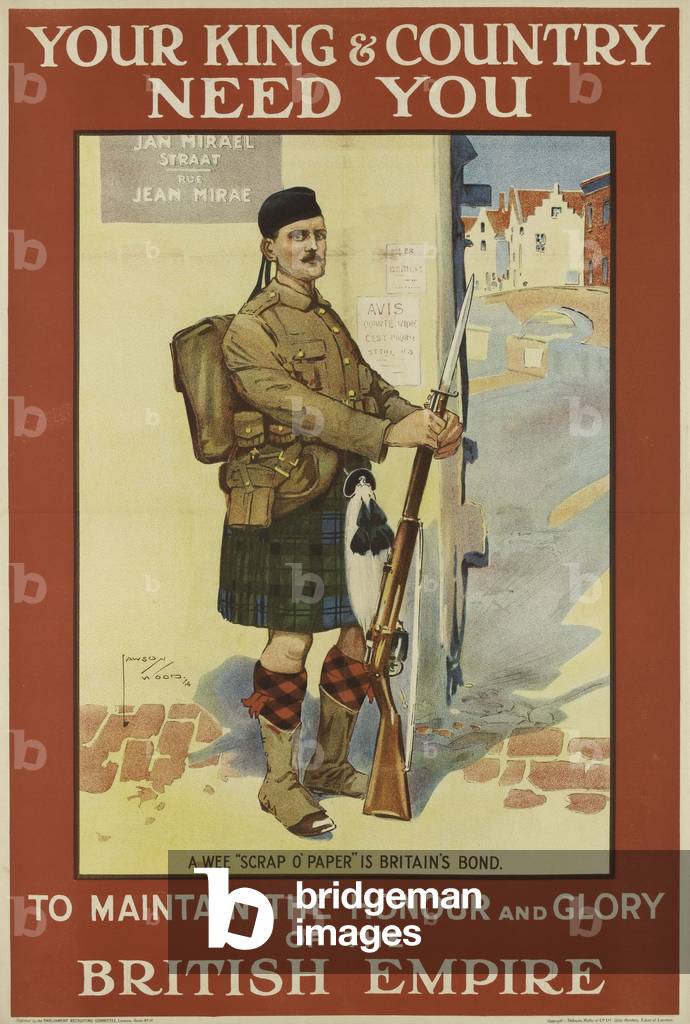 Your King & Country Need You', 1914 (chromolitho)