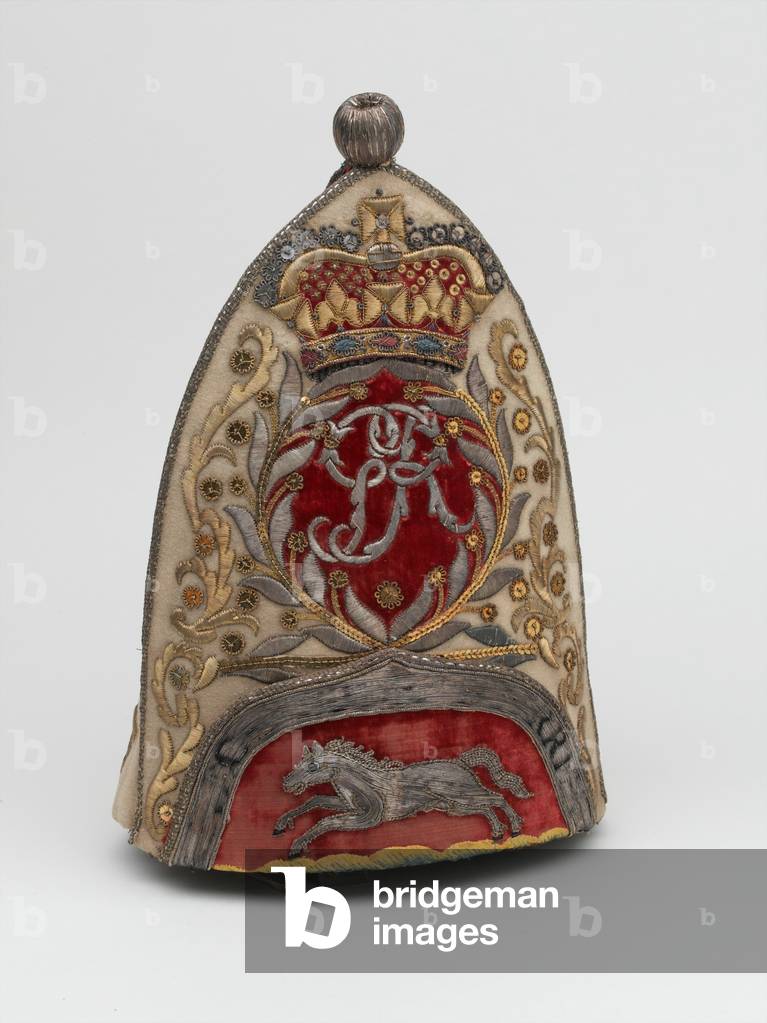 Officer's grenadier cap, 65th Regiment of Foot, 1758 circa (wool, velvet, metal and silk)