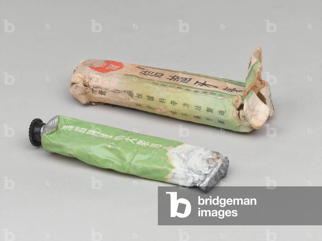 Chinese tube of toothpaste belonging to Private James Wood, 1st Battalion, The Gloucestershire Regiment, 1951 circa