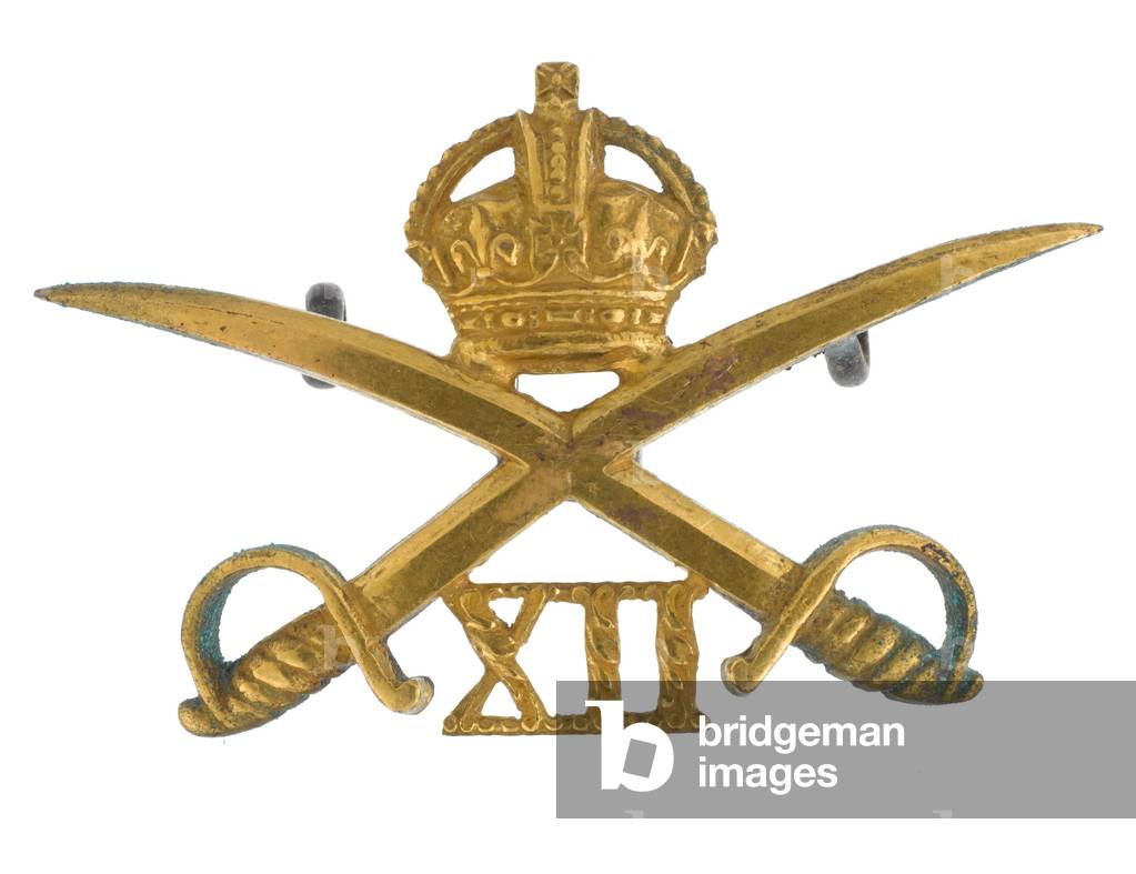 Cap badge, officer, 12th Cavalry, 1901-1922 (metal)
