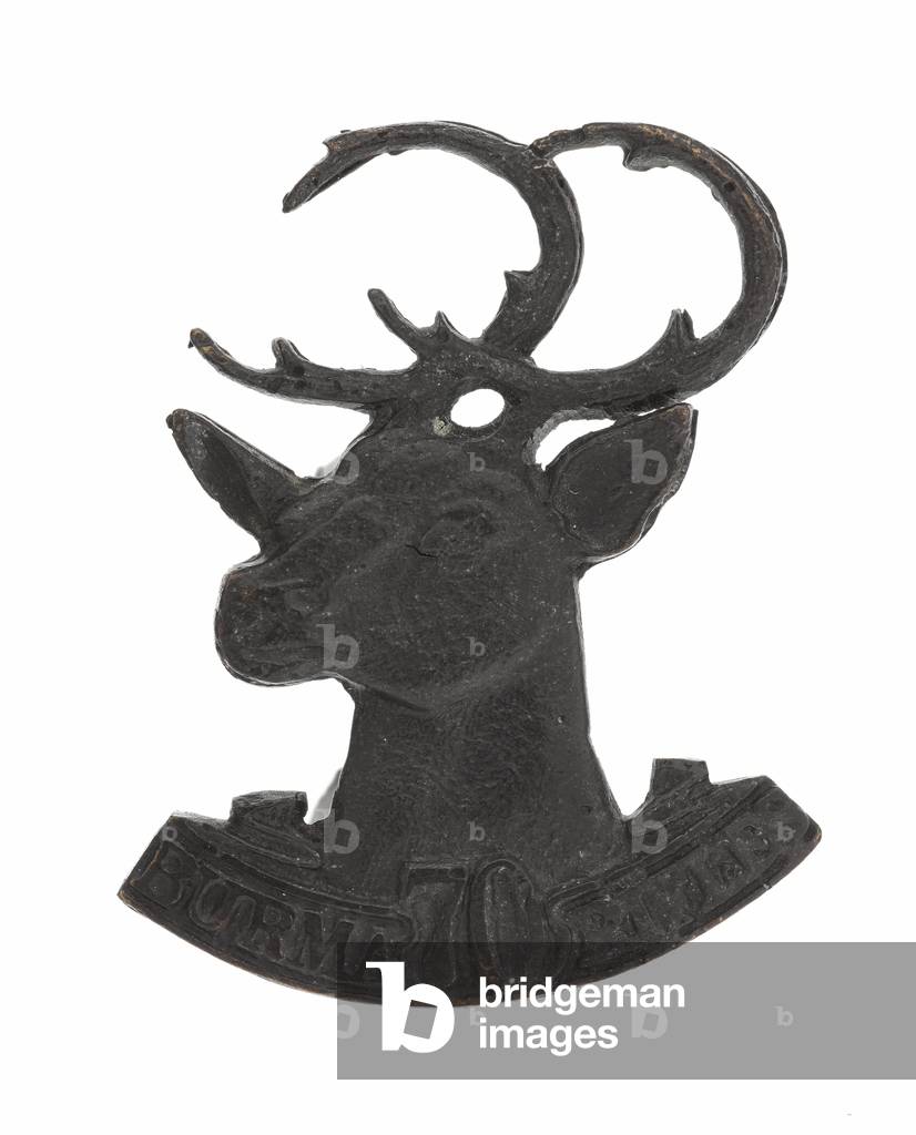 Cap badge, 3rd Battalion, 70th Burma Rifles, 1917-1922 (brass)
