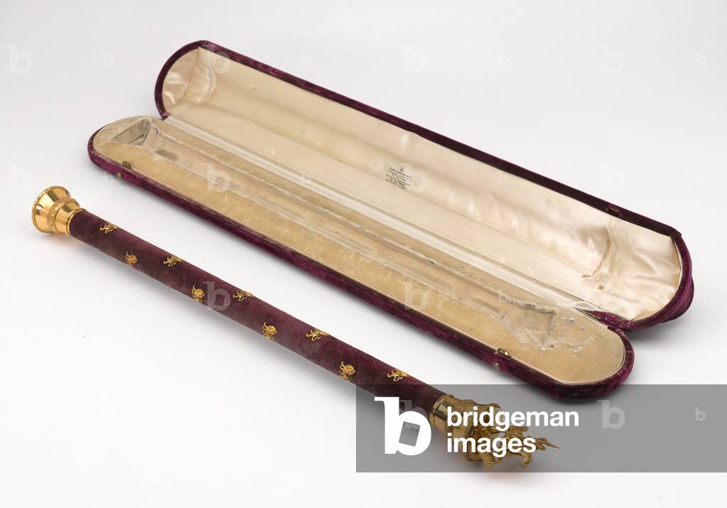 Baton awarded to Field Marshal Lord Roberts, Army Staff, 1895 (gold and velvet)