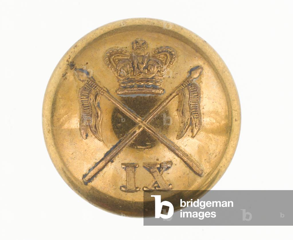 Button, officer, 9th Regiment of Bengal Lancers, 1886-1901 (gilt)