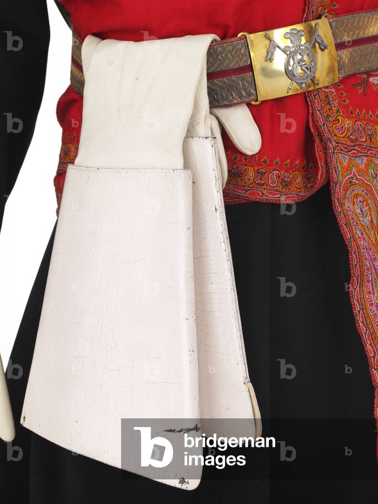 Gauntlets worn by Major J A C May-Somerville, 11th King Edward's Own Lancers (Probyn's Horse), 1913 circa (buckskin)