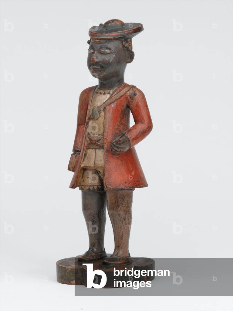 Carved wooden Company school figure of a sepoy of the Madras Army, 1785 circa (wood)