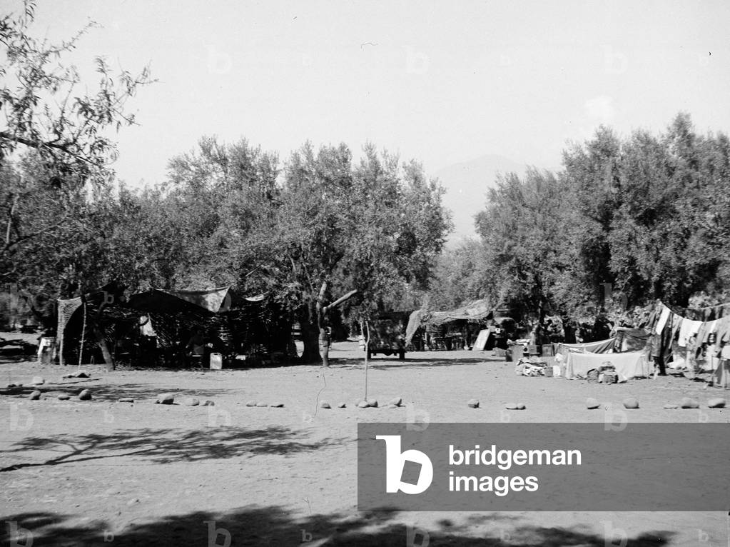 3rd County of London Yeomanry (Sharpshooters) encampment, Sicily, 1943 (b/w photo)