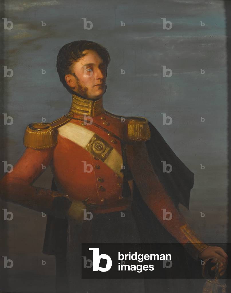 A Captain of the 13th Bengal Native Infantry, 1840 circa (oil on canvas)