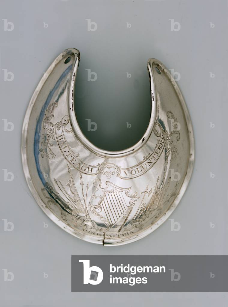 Gorget, Balteagh Volunteers, 1785 circa (metal)