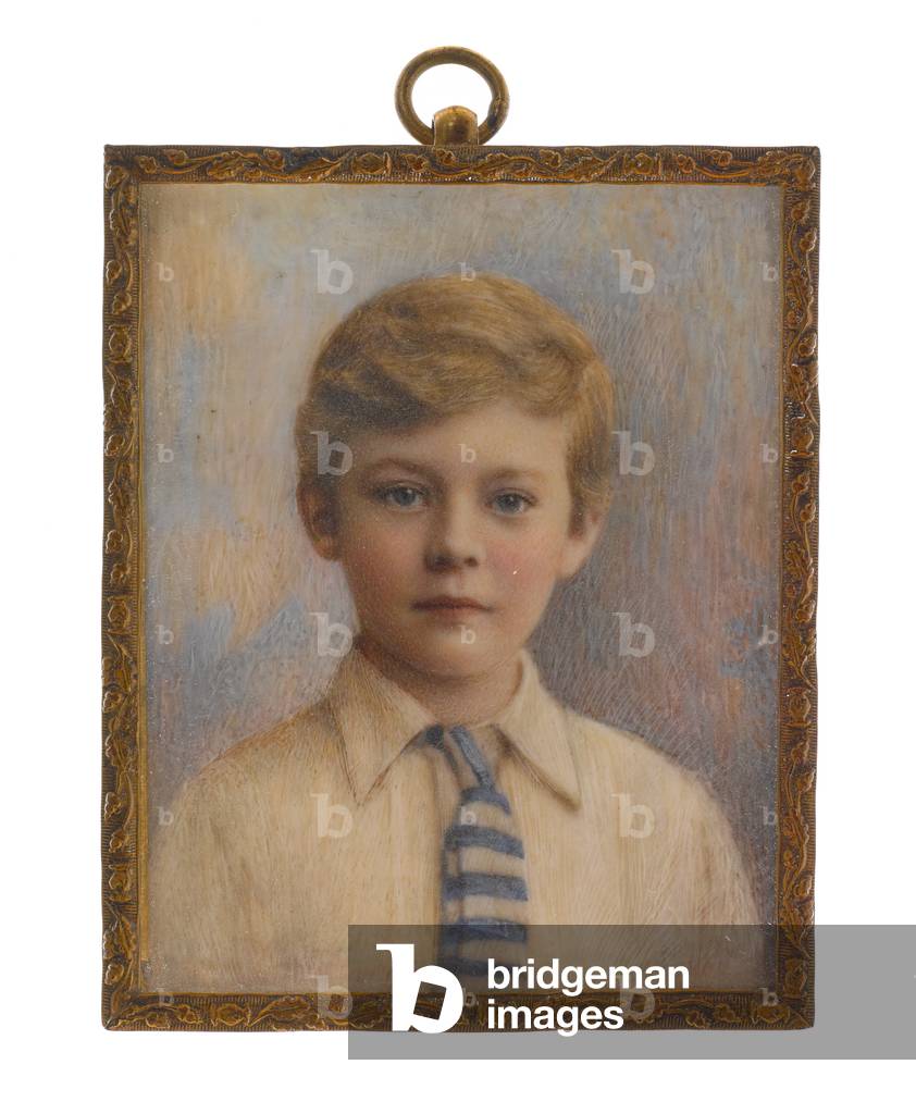 Lieutenant-General Robert Graham William Hawkins Stone as a young boy, 1900 circa (miniature on ivory)