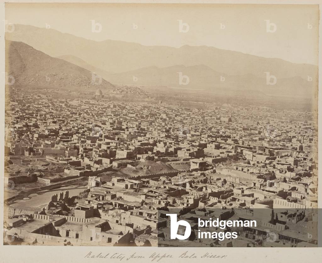 Kabul city, 1880 (b/w photo)