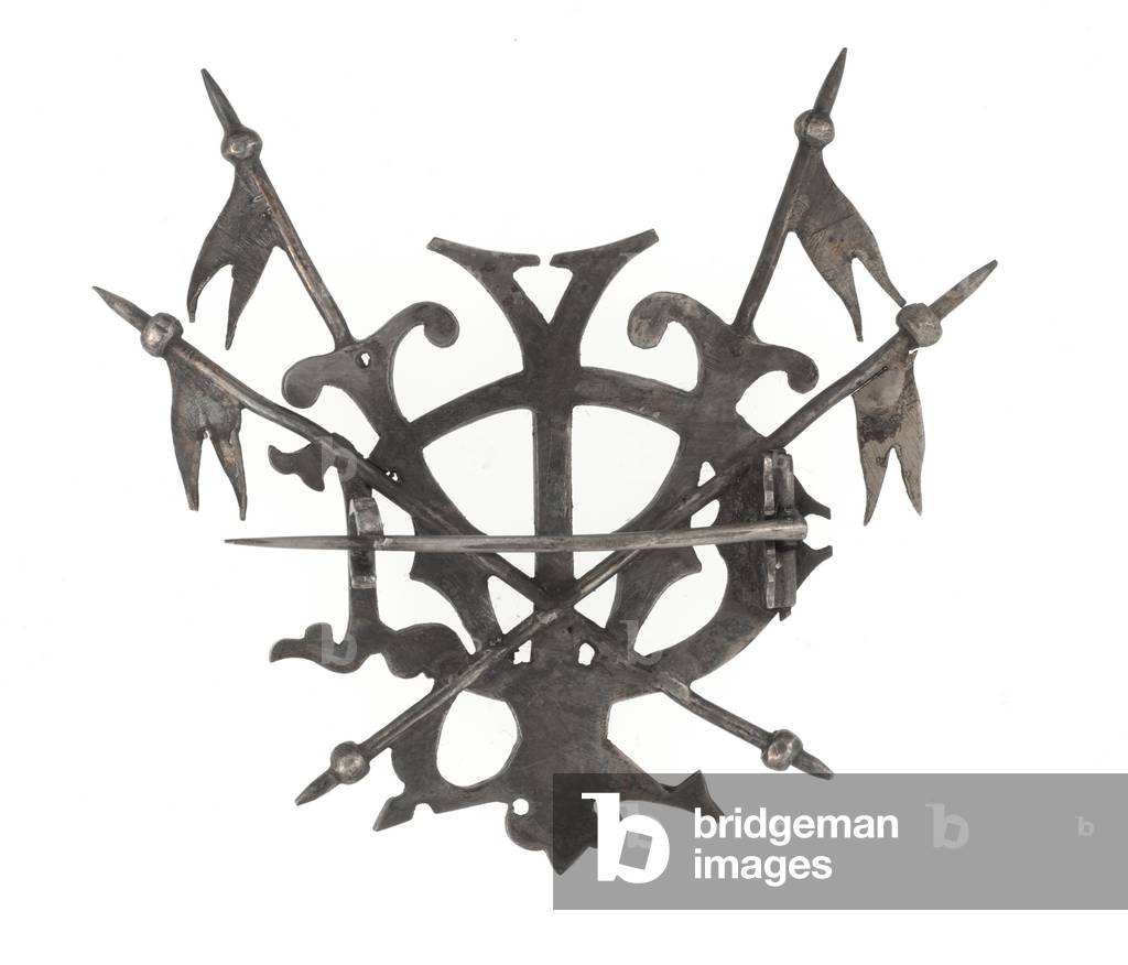 Pugri badge, Calcutta Volunteer Lancers, 1872-1881 (silver)