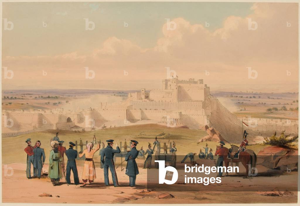 The Storming of Ghuznee [sic]. Commander in Chief & Staff, 23 July 1839 (colour litho)