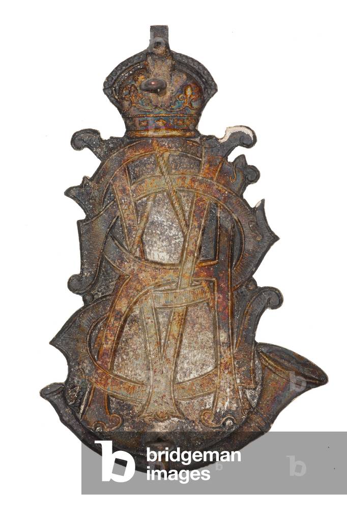 Pouch belt plate, Simla Volunteer Rifles, 1904-1920 (metal)