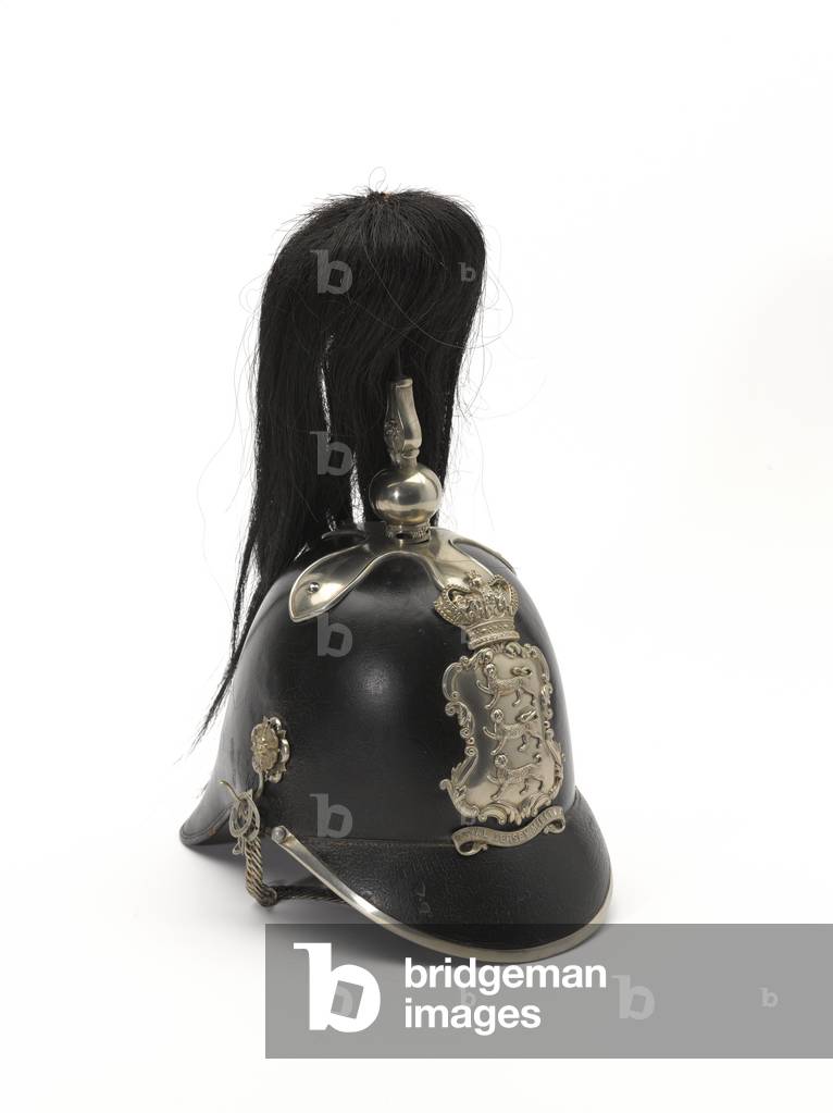 Officers helmet, Royal Jersey Militia Rifle Company, 1854 circa (leather)