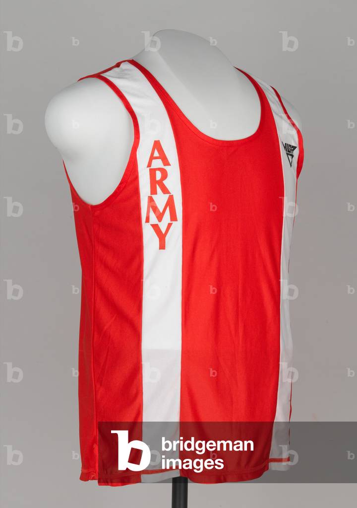 Physical training vest of Kriss Akabusi, 1993 season (fabric)