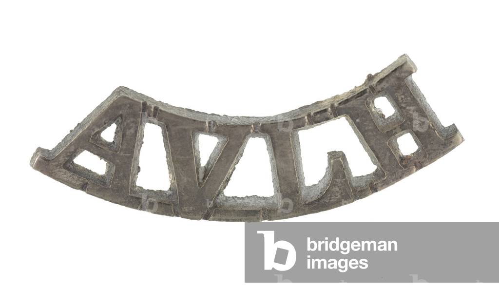 Shoulder title, Assam Valley Light Horse, 1896-1947 (metal)