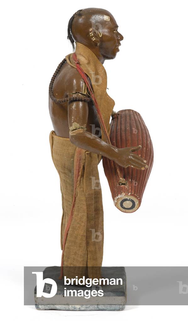Tom Tom Wallah, Street Musician, terracotta figurine, India, c.1880 (statuette)