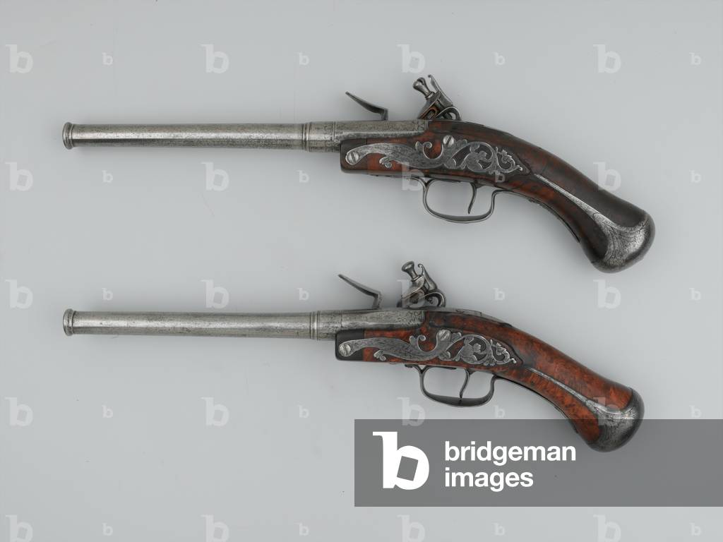 Flintlock rifled pistol, 1645 circa-1660
