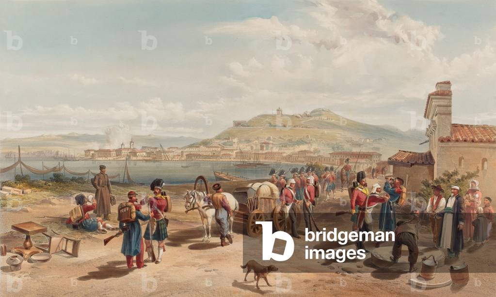 Kertch from the North, 1855 (colour litho)