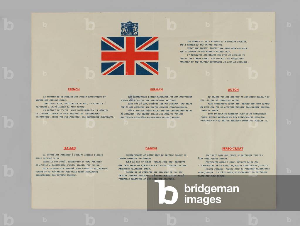 Letter issued to British servicemen in Europe, 1954 circa (paper)