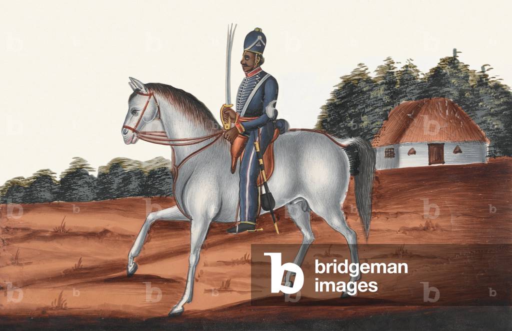 Sowar, Madras Cavalry, 1835 circa (gouache on mica)