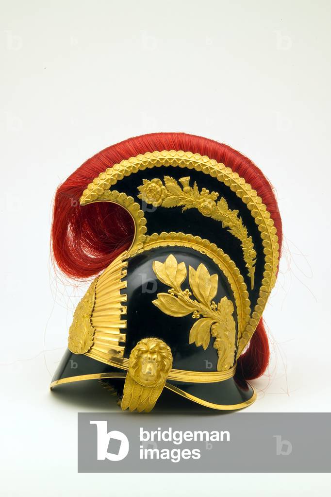 Officer's helmet and plume, Madras Horse Artillery, 1856 circa