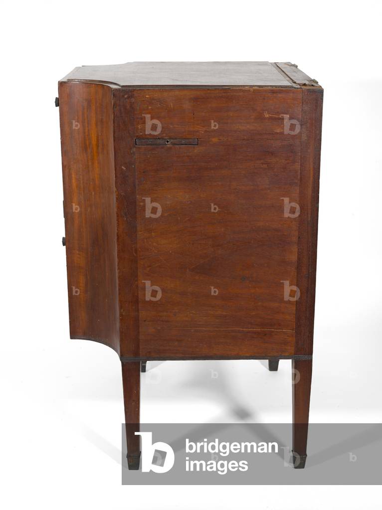 Combined washstand and commode, 1854 circa (mahogany and porcelain)