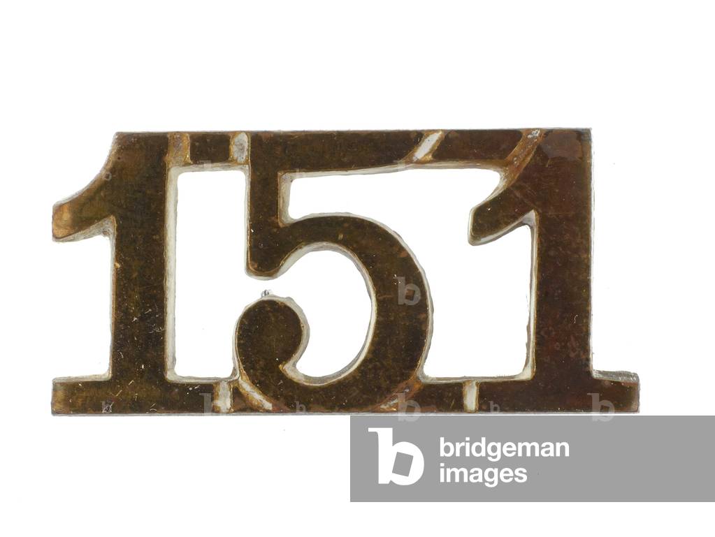 Shoulder title, 1st Battalion, 151st Infantry, 1918-1921 (metal)