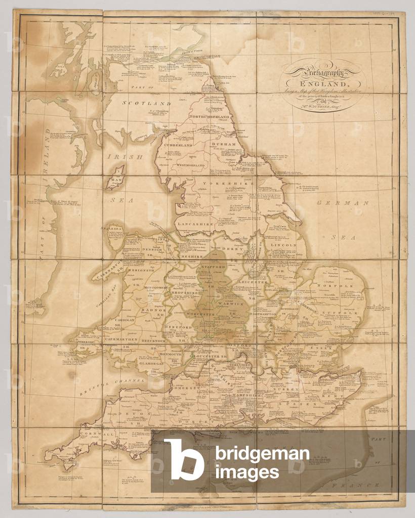 'Praehagraphy of England, being a map of that Kingdom illustrative of the principle battles fought in it', 1807 (engraving)