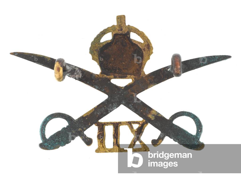 Cap badge, officer, 12th Cavalry, 1901-1922 (metal)