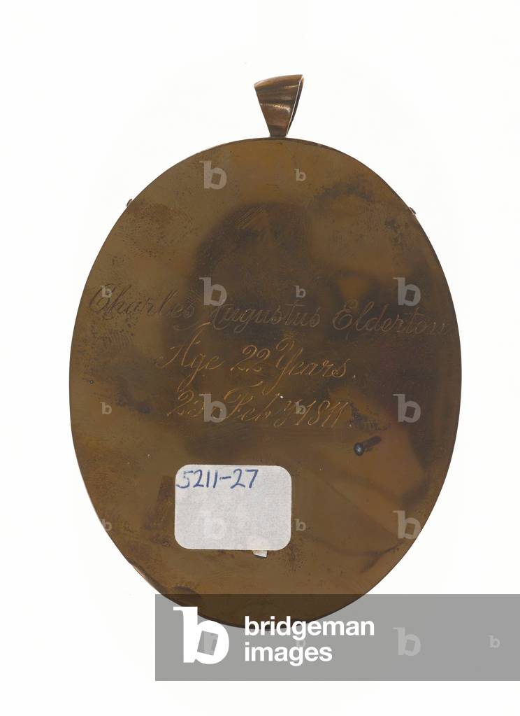 Lieutenant Charles Augustus Elderton (1789-1841), 9th Madras Native Infantry, 25 February 1811 (miniature on ivory)