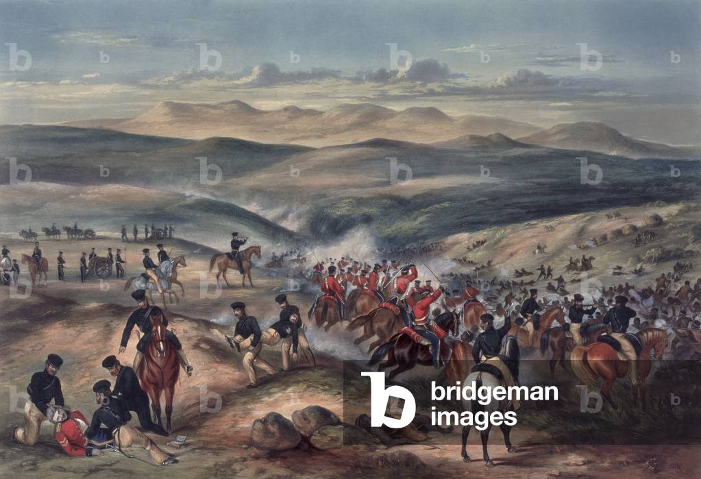 Bild von Gravur "Die Schlacht von Gwanga", 19. Jahrhundert von Captain Carey