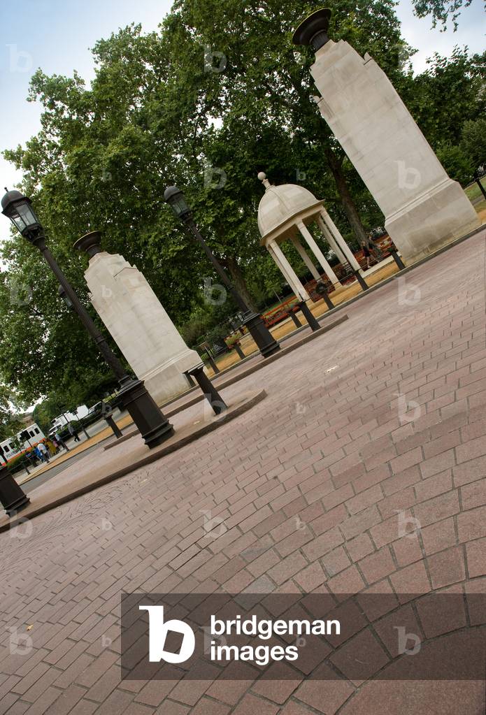 Memorial Gates, Constitution Hill, 2008 (b/w photo)