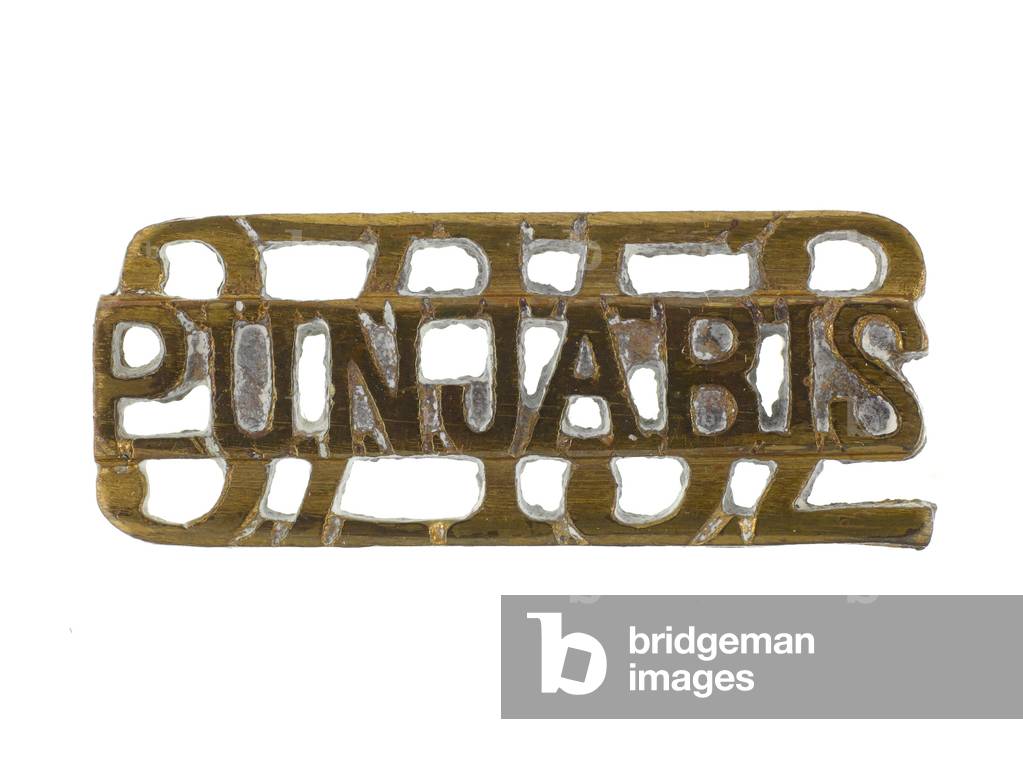 Shoulder title, 3rd Battalion, 152nd Punjabis, 1918-1921 (metal)