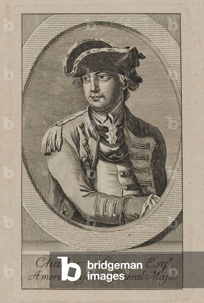 Charles Lee Esqr. Ameranischer General-Major, 1775 circa (engraving)