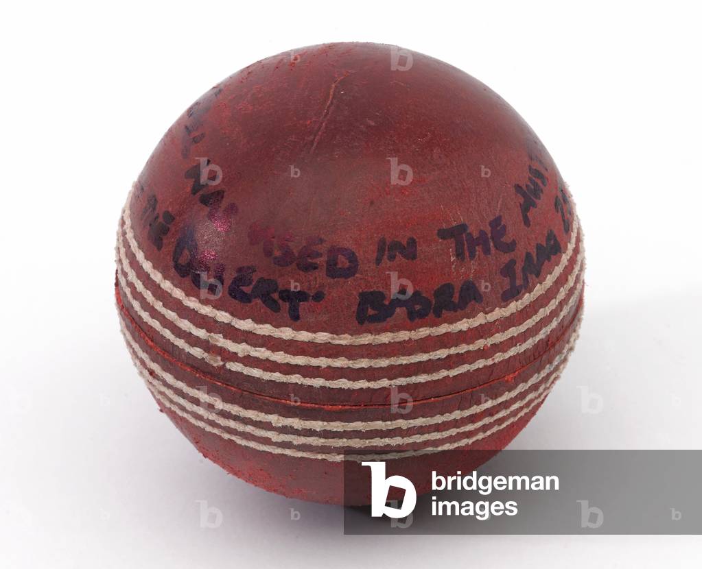 Cricket ball, Ashes in the Desert, Operation TELIC, Iraq, 25 October 2006 (leather)