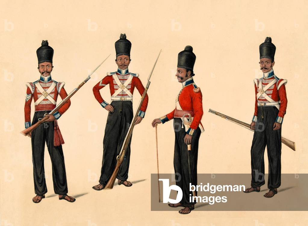 40th Madras Native Infantry, 1835 circa (w/c)