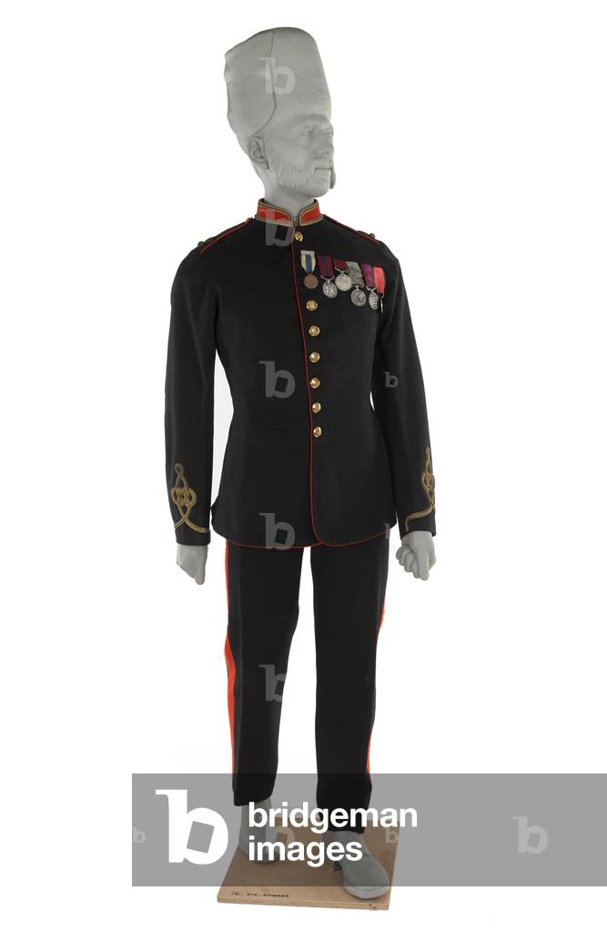 Full dress tunic, Sergeant Robert Turner, Royal Regiment of Artillery, 1890 circa. (fabric)